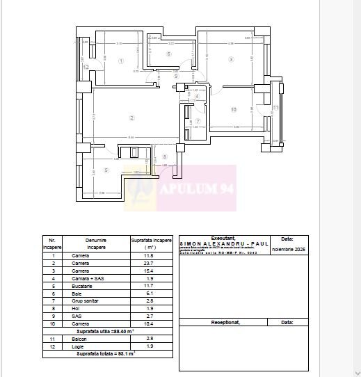 Vanzare apartament de 4 camere in zona bd Unirii-Casa Poporului
